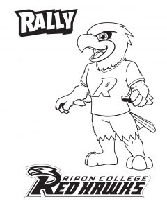 Rally the Red Hawk Coloring Sheet