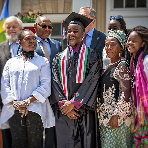 James-Mark Ooko-Ombaka with family at Ripon College Commencement 2016