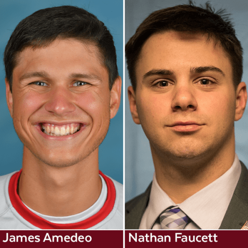 Composite photo of James Amedeo and Nathan Faucett