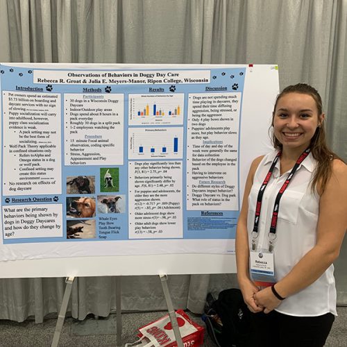 Rebecca Groat '21 with her second-place poster