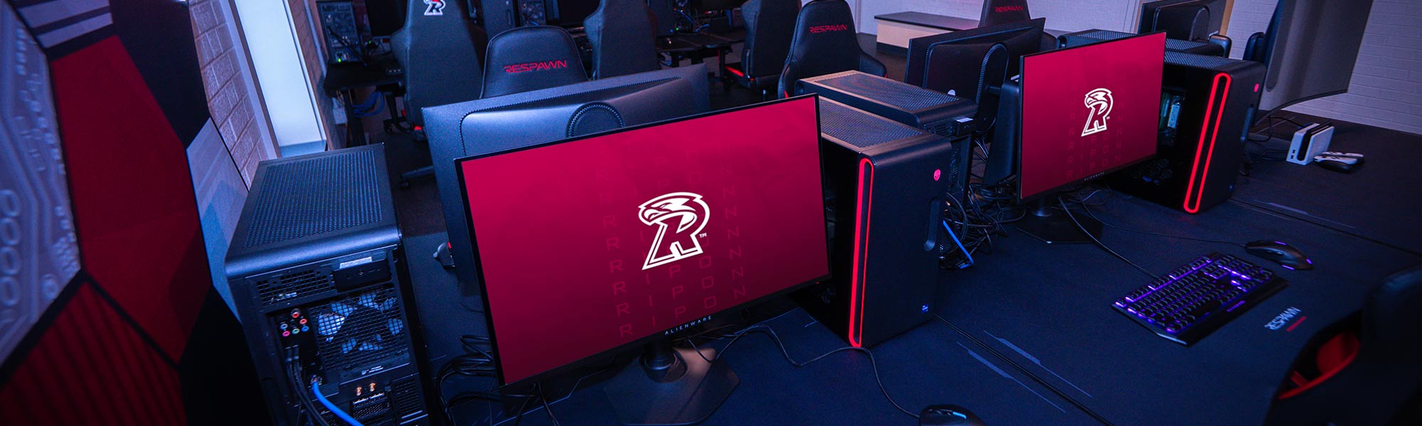 One of the decks with Ripon's Esports team