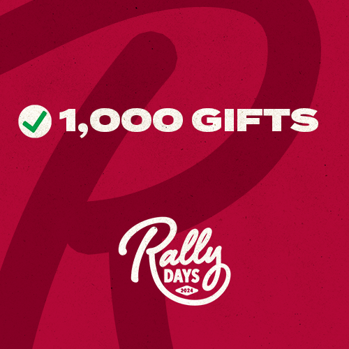 Rally Days 2024: 1000-gift goal reached