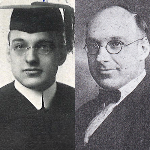 Ed Fruth, 1912, student and adult headshots