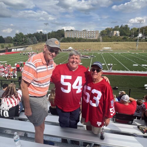 Parents and family at a football game