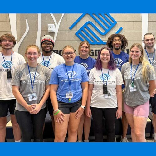 Pictured are, from left, Ethan Bornhofer, Macy Goldthorpe, Jahquan Hamilton, Haylee Kast, Samantha Schaefer, Abrianna West, Jamar Thomas, Michaela Riege and Anthony Snow. Not pictured are Ashley Anadell and Nicole Arnhold.