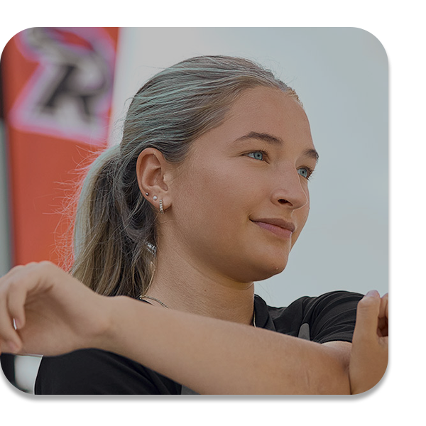 A Student Stretching