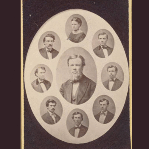 A group of graduates around Merriman