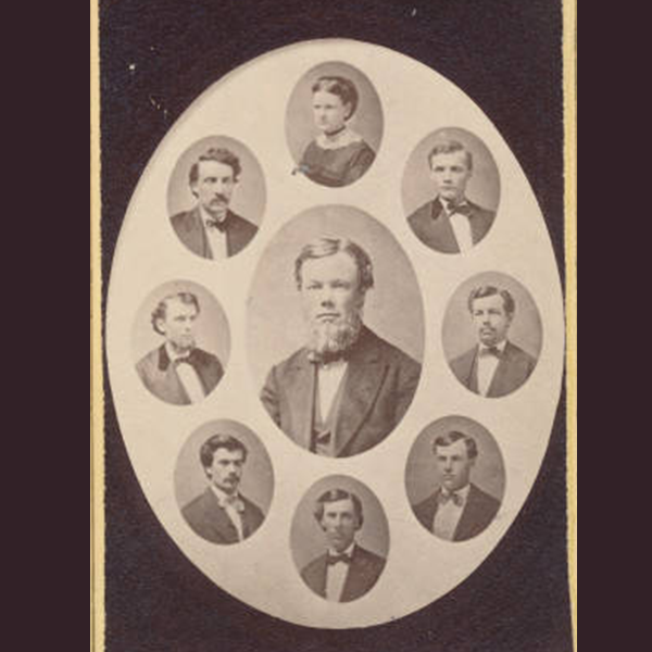 A group of graduates around Merriman