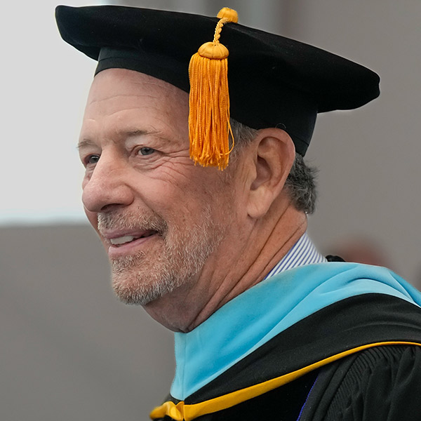 A Portrait of 12th President Joyce in Commencement garb