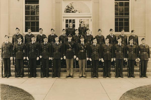 ROTC members at attention