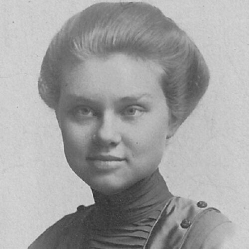 Mary Elvira Weeks as a student