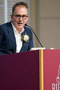 Niebank speaking at Ripon College