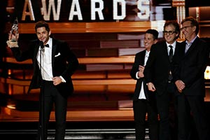 Niebank at Grammy Night on stage winning