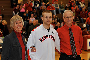 Gillespie and his family on the Red Hawk Court