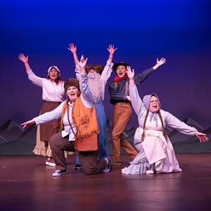 A group of actors on stage at Ripon