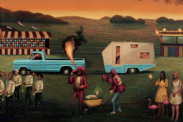 A painting of the American West