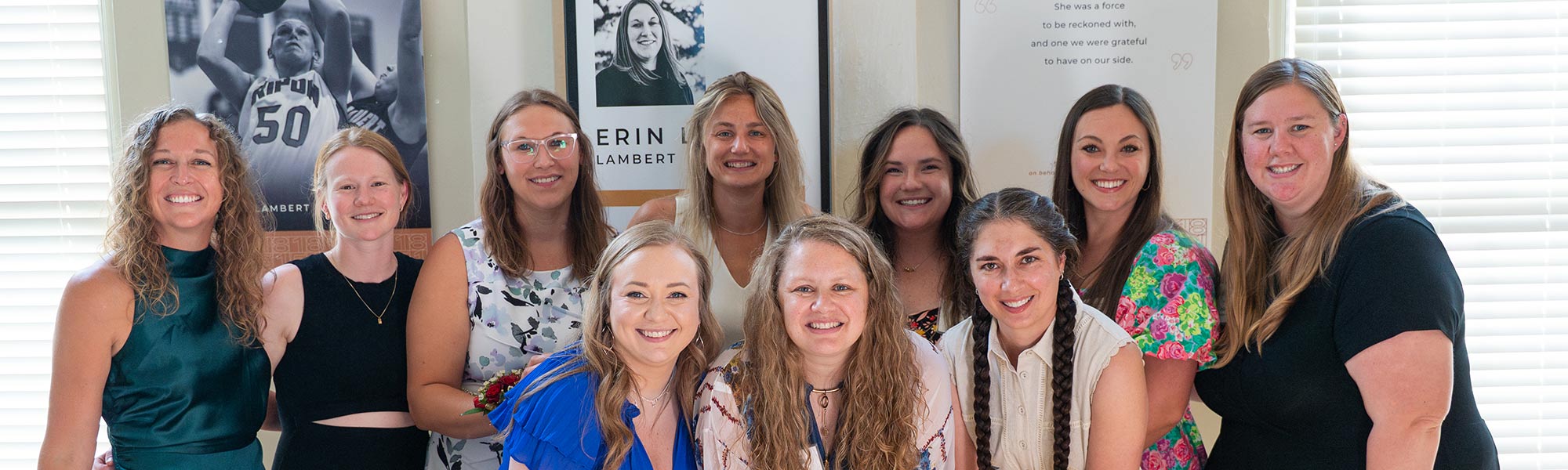 A group of friends at the Alumni Weekend Awards Ceremony