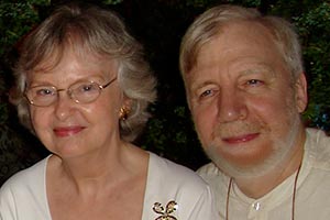 Bock and his wife smile for a picture