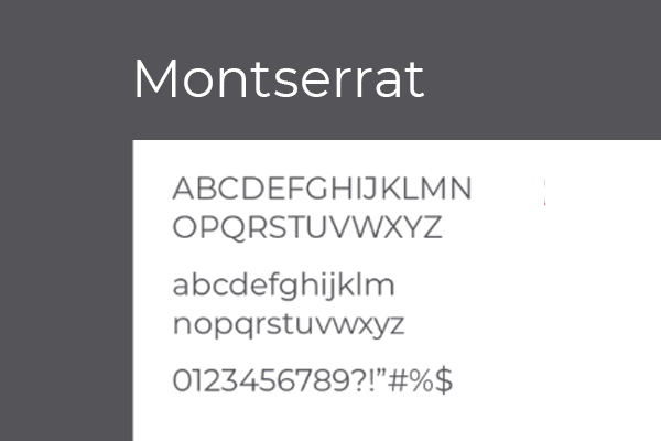 Example of Montserrat typeface