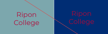 Do not use red on teal or blue