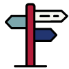 Signpost in color
