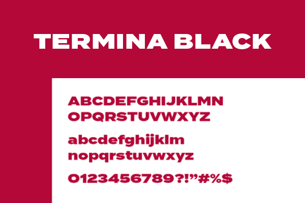 Termina black example for font