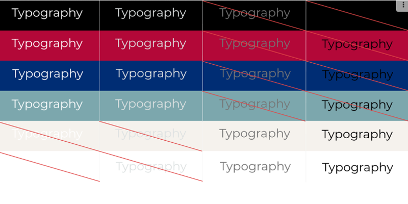 A visual example of how color makes some text hard to read.