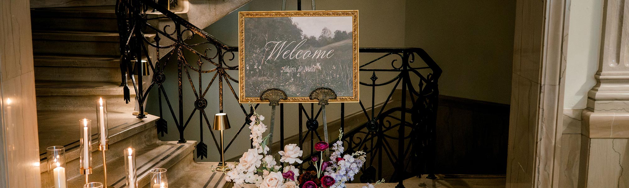 Candles are lit, a welcome sign is placed, there is nothing like a wedding at Ripon.