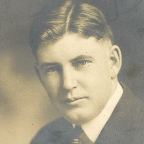 W.R. Davies in a sepia toned profile picture