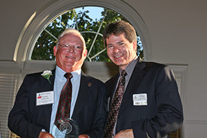 Vesley in Great Hall receiving an award