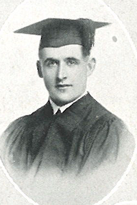 Frayne in cap and gown